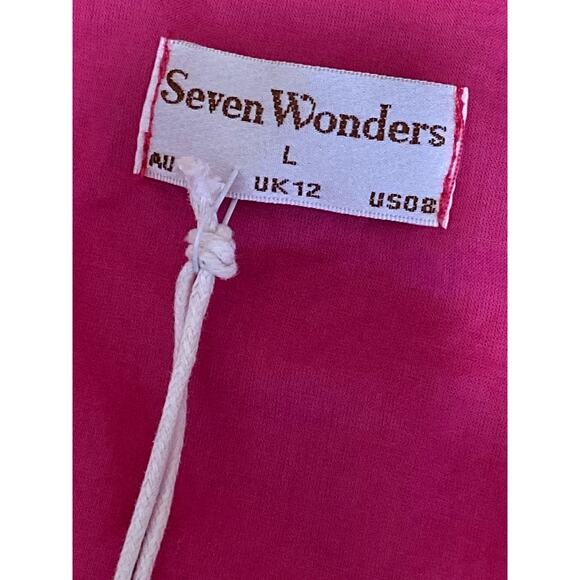 NEW Seven Wonders Pink Sleeveless Deep V Neck Ruched Tank Blouse Top Size L - Picture 4 of 5